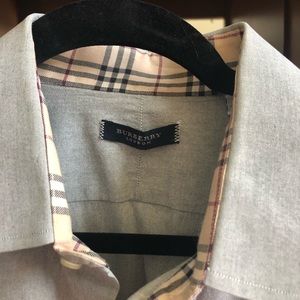 Burberry London Nova Plaid Collar men’s Large